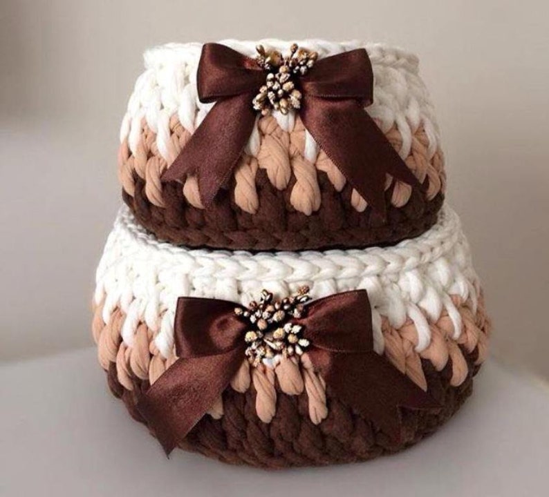 SET of 3 Wooden Bottoms for Crochet Basket Wooden Crochet Etsy