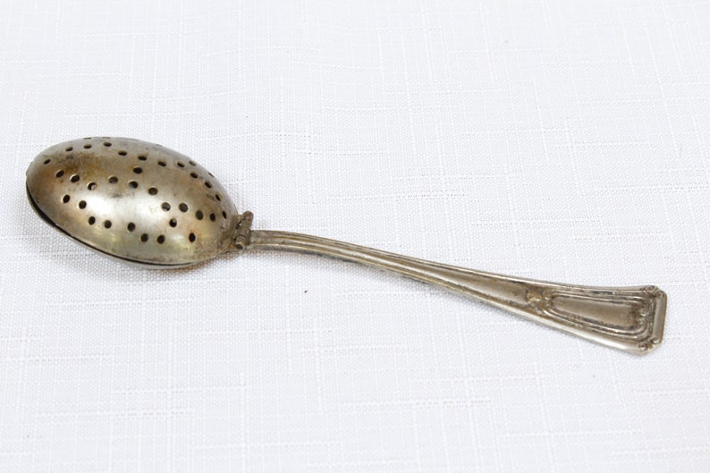 Antique E&JB Silverplate Tea Strainer / Tea Spoon Strainer Etsy