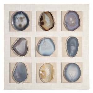 HUJI Assorted Silver Edge Agate Slice Wall Décor