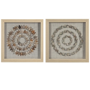 Sea Shell Rings Shadow Box Wall Décor (2 Piece Set)  (MS47195A/B)