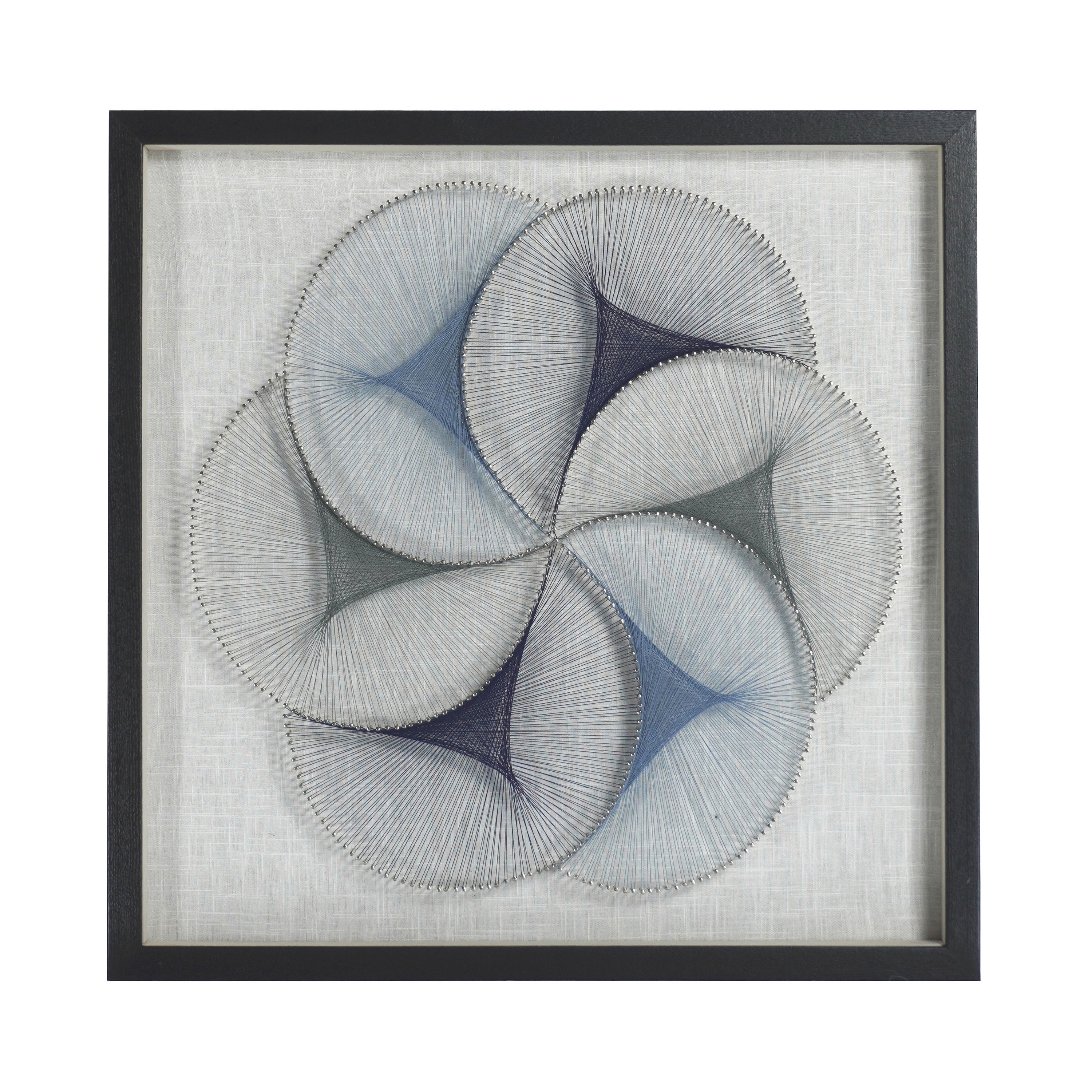Abstract Blue String Art Shadow Box Wall Décor MS46983B Etsy