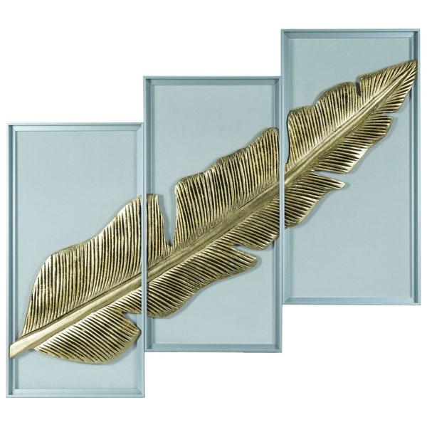 Palm Leaf Shadow Box Wall Art Etsy