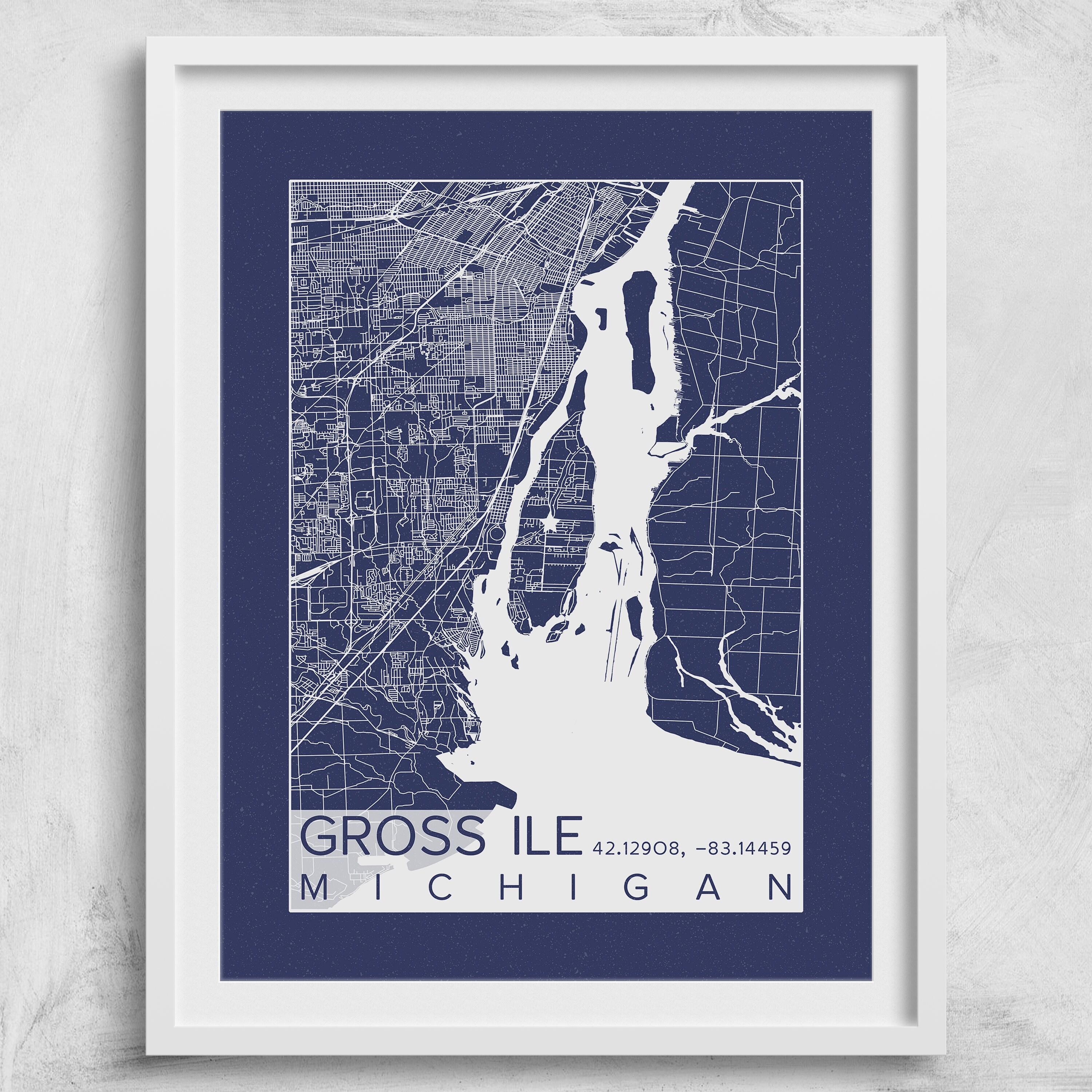 Grosse Ile City Print, City Map, City Map Poster, City Map Print, City