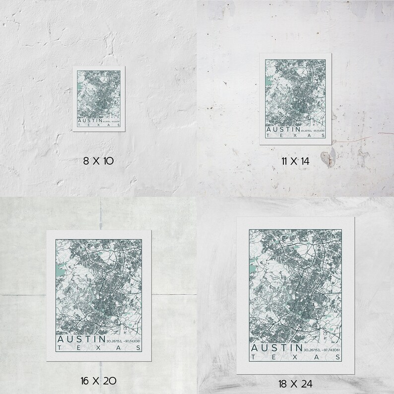 Huntsville Alabama City Map Print Poster Blue Green Huntsville Etsy