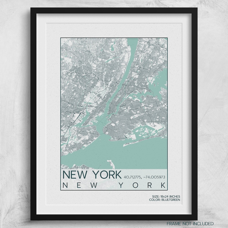 Custom City Map Wall Art Personalized Graduation Gift Etsy