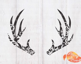 Antler SVG, Buck SVG, Hunting SVG, Hunting Girl, Hunting Gift, Girly Hunt, Antler Gift, Hunt, Cricut, Svg Files for Cricut, Decal, Sticker
