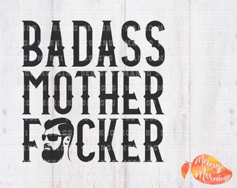 Badass Svg, Gifts for Men, Dad Svg, Bearded Dad, Gifts for Dad, Funny Dad Gift, Beard Svg, Printable, Cricut, Svg Files for Cricut, SVG, DXF