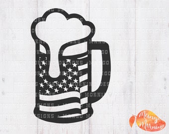 Beer Svg, America Svg, Beer Gifts, Gifts for Men, Gifts for Women, Beer Mug Svg,  Unisex, America TShirt, Dxf, Svg Files for Cricut, Decal