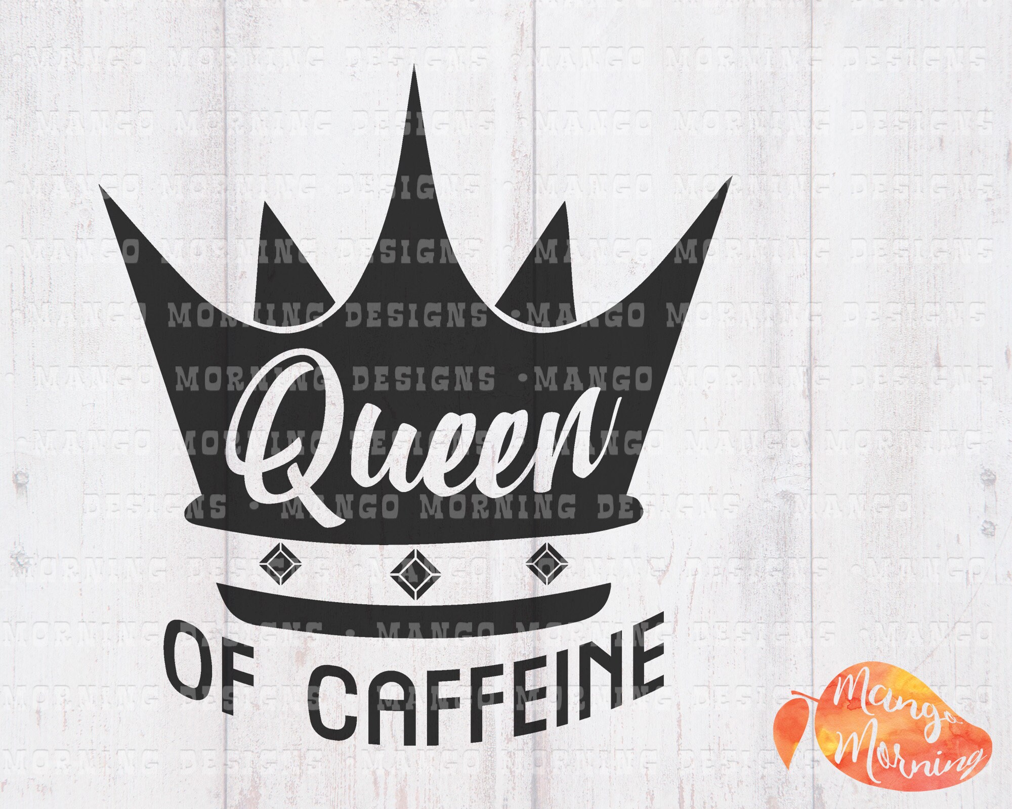 Download Queen Svg Caffiene Svg Coffee Addict Crown Svg Coffee Svg | Etsy