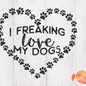 Perro divertido Svg, Archivos svg para Cricut, Cricut Archivos, Perro Svg, Crazy Dog Lady Svg, Perro Mamá Svg, Fur Mamá Svg, Regalos Divertidos, Amor Perro Svg, Humor