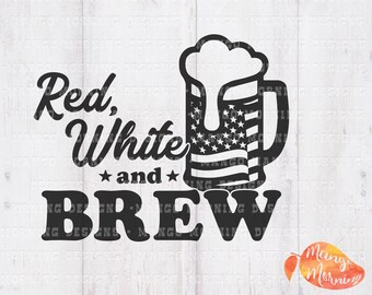 Beer Svg, America Svg, Beer Gifts, USA Svg, Patriotic Svg, Beer Mug Svg, 4th of July Svg, America TShirt, Dxf, Svg Files for Cricut, Decal