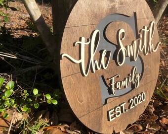 Personalized Name Sign Last Name Decorative Surname Name Sign Custom Name sign