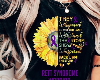 Rett Syndrome shirt, Rett Syndrome Awareness shirt, Rett Syndrome Warrior shirt, Rett Syndrome Support shirt, Rett Syndrome Purple Ribbon