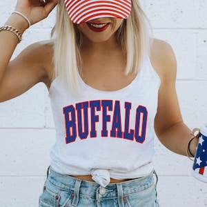 Vintage Buffalo Football Tank Top Tshirt Buffalo Shirt Football Tank Top retro Buffalo Tee Football Gift Tank Top