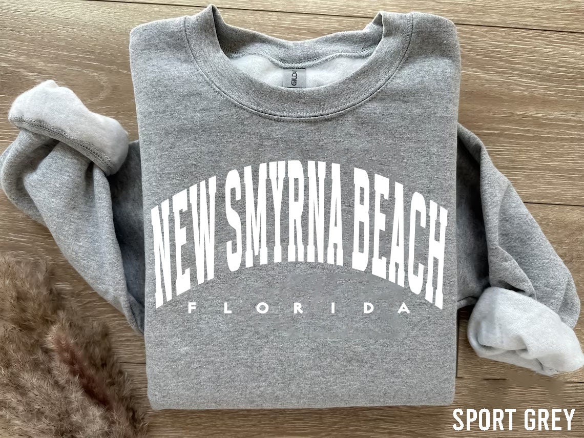 New Smyrna Beach Sweatshirt, Vintage New Smyrna Beach Sweatshirt, New