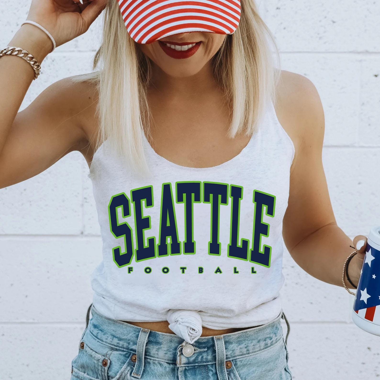 売れ筋商品|||ジャンクフード カットソー トップス レディース Women's White and  Seattle Seahawks Throwback Pop Binding Scoop Neck Tank Top White,  Women's Gameday Couture White Seattle Seahawks Sunday Drives