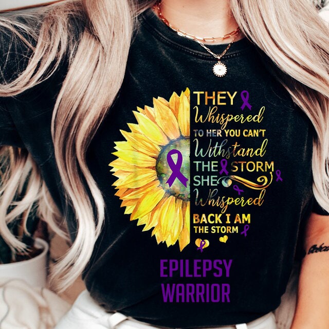Epilepsy shirt, Epilepsy Awareness shirt, Epilepsy Warrior shirt, Epilepsy Support shirt, Epilepsy Purple Ribbon shirt, Epilepsy Gift shirt