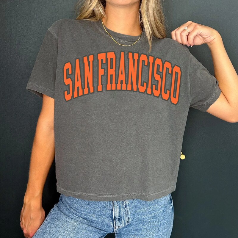Rework SF Giants Crop Tee - M