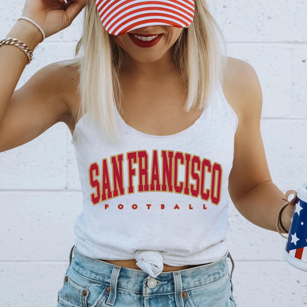 Vintage San Francisco Football Tank Top Tshirt San Francisco Shirt Football Tank Top Retro San Francisco Tee Football Gift Tank Top Modernteehub