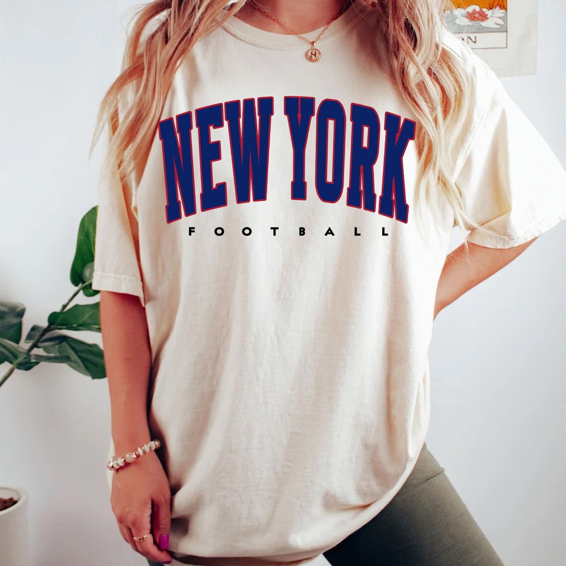comfort colors New York Football shirt, New York Football Shirt, Retro New York Football Shirt, New York Football Gift, Sunday Football