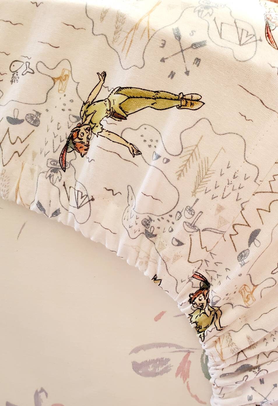 Peter Pan Crib/toddler Fitted Cotton Sheet Etsy