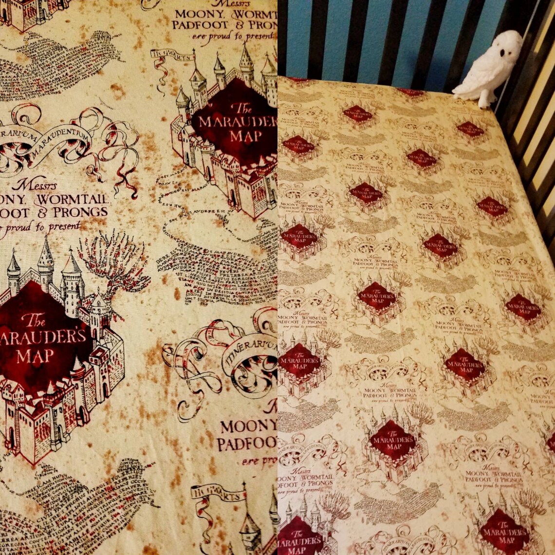 Harry Potter's Marauders Map Crib Sheet/toddler Bed Sheet Etsy