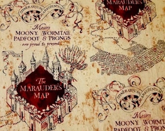 Map of Magical Wizarding World Crib/Toddler Bedding