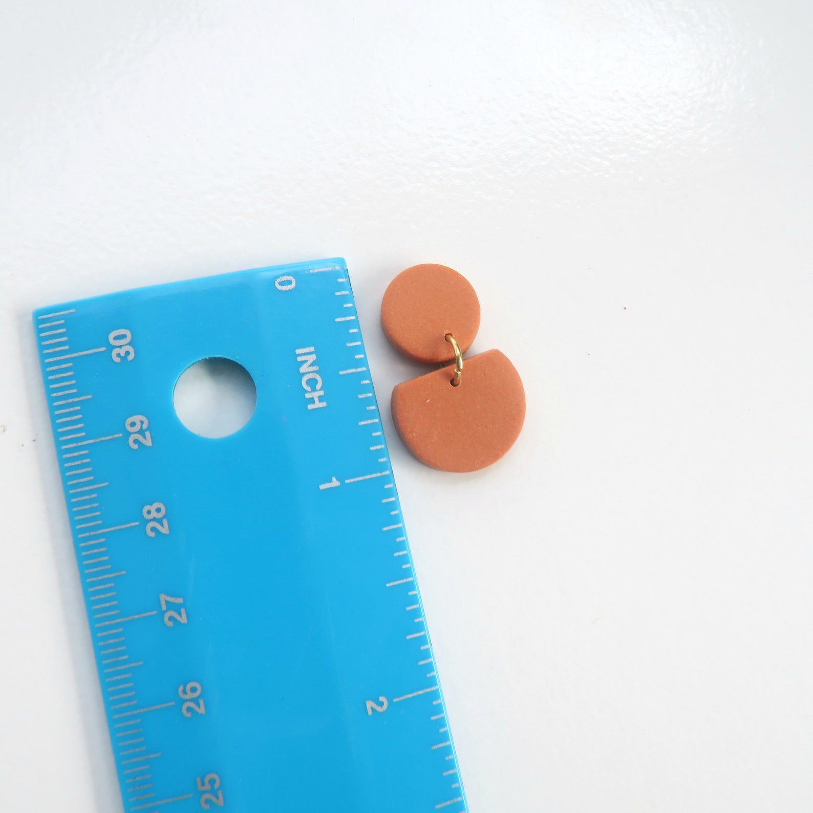 Minimalist Terracotta Earrings Handmade With Polymer Clay Etsy