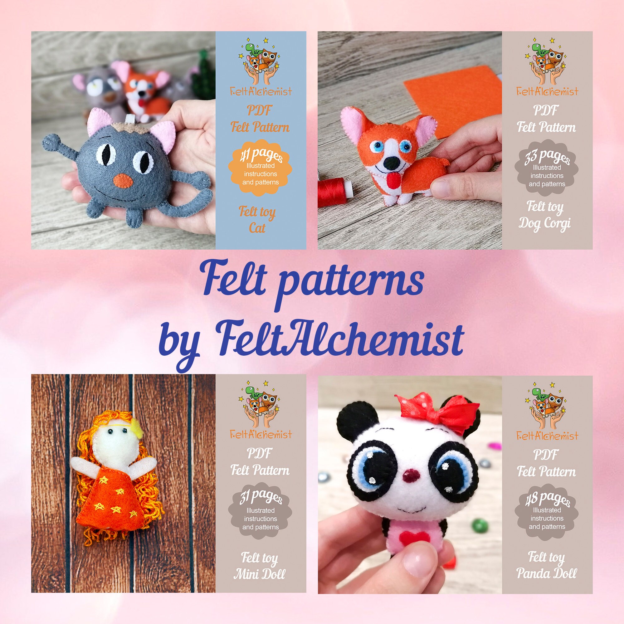 Christmas stocking felt pattern on Christmas tree Felt Etsy