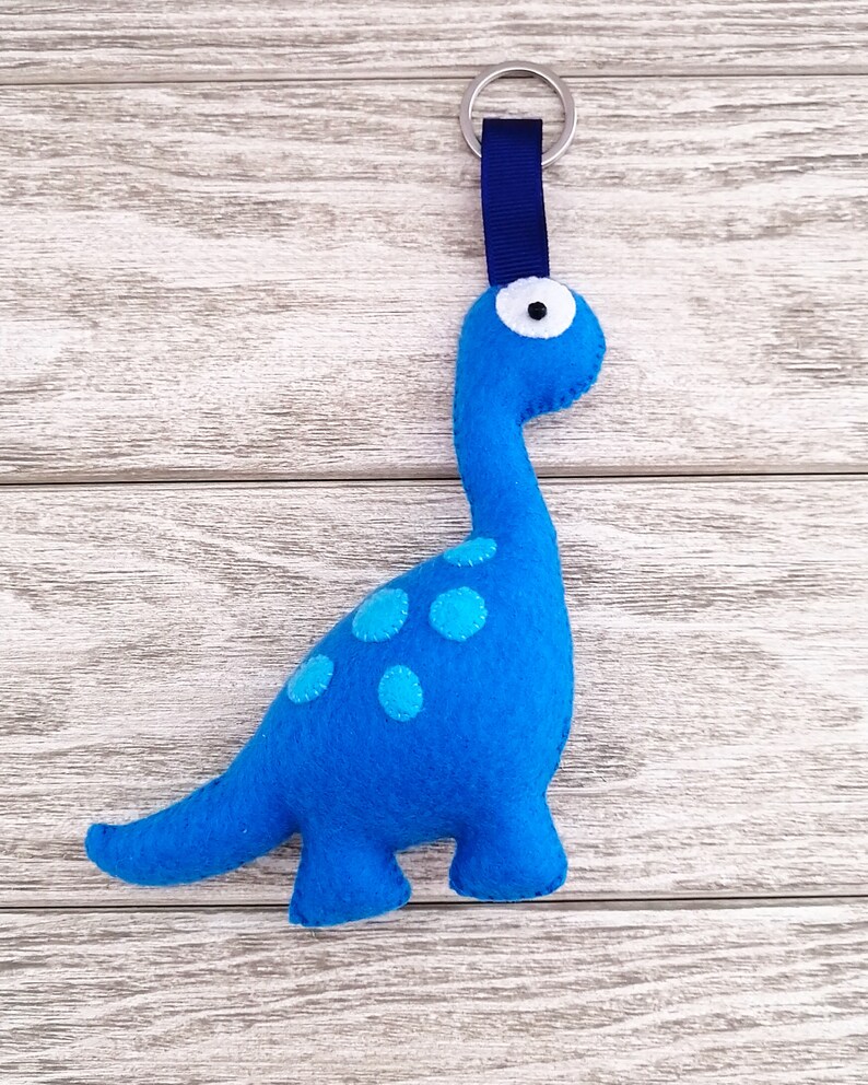 Felt Dinosaur keychain cute dino diplodocus gifts stuffed | Etsy