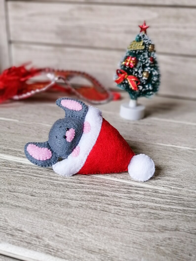 Christmas Ornament Pattern Mouse Felt Ornament Mouse Plush | Etsy