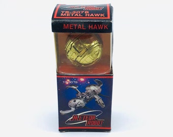 Vintage 80s Meteor Robot Metal Hawk TS-307B w/ Box