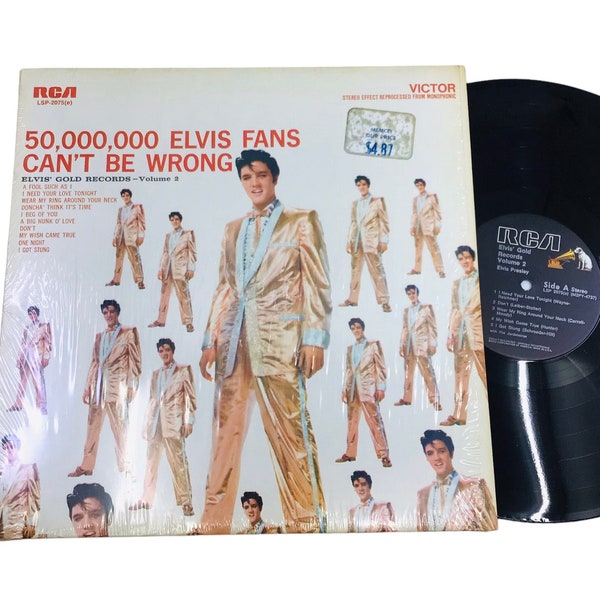 Vintage Vinyl Elvis Presley Elvis’ Gold Records Vol 2 LSP-2075e (Shrink) 50,000,000 Elvis Fans Can’t Be Wrong