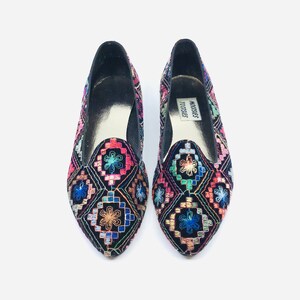 Vintage Shoes Mootsies Tootsies Maroon Women/'s Flats Roped Cord Size 6 12 M