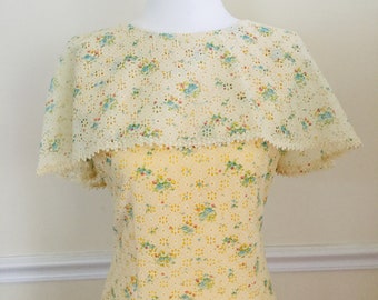 Floral Its My Party Dress with Bertha Collar