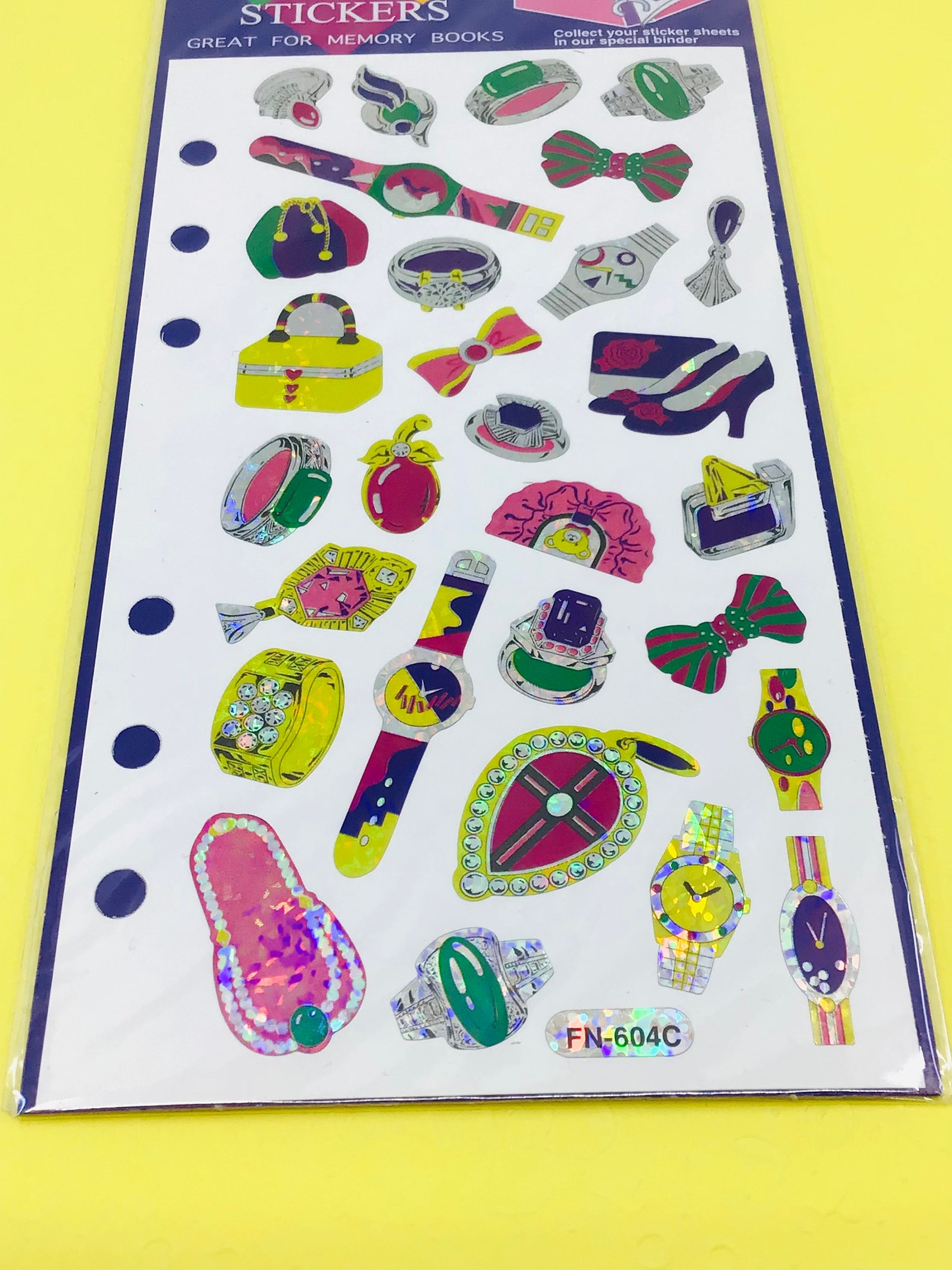 Vintage Bling Prism Stickers Prismatic Binder Stickers Sheet Etsy