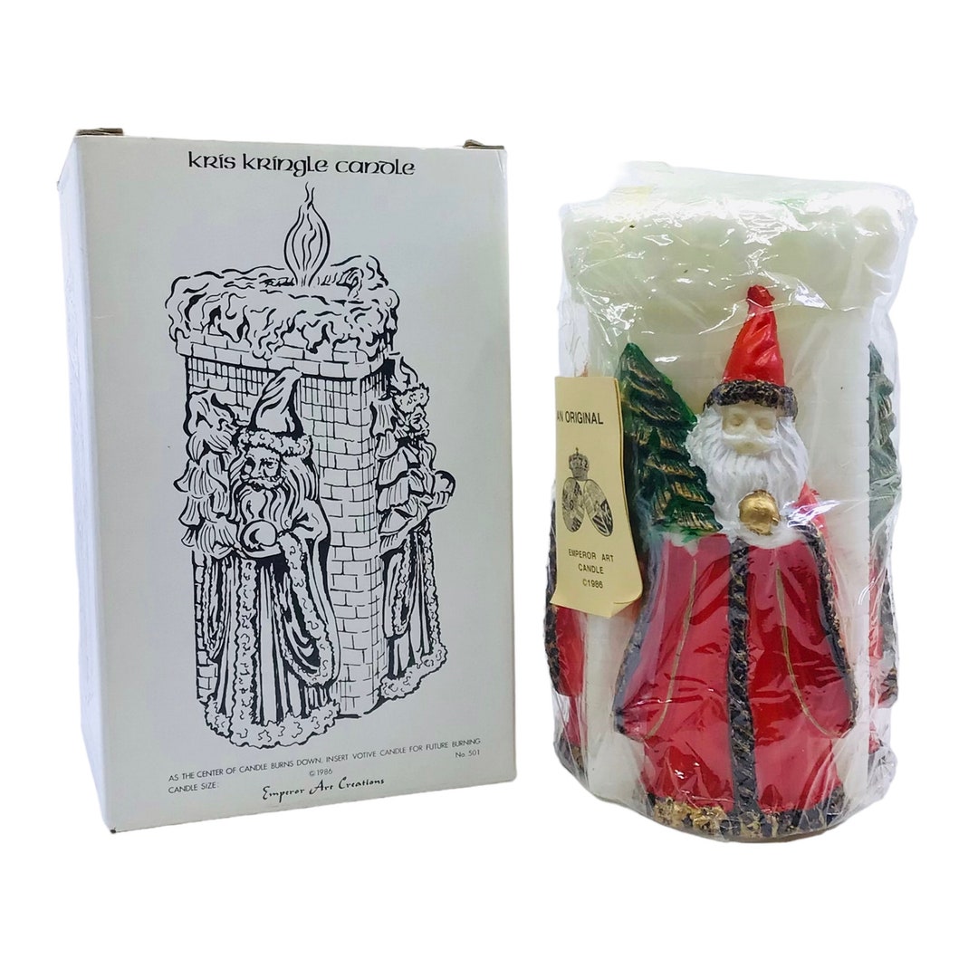 Vintage Kris Kringle Christmas Candle W/ Box 1986 Emperor Art Etsy