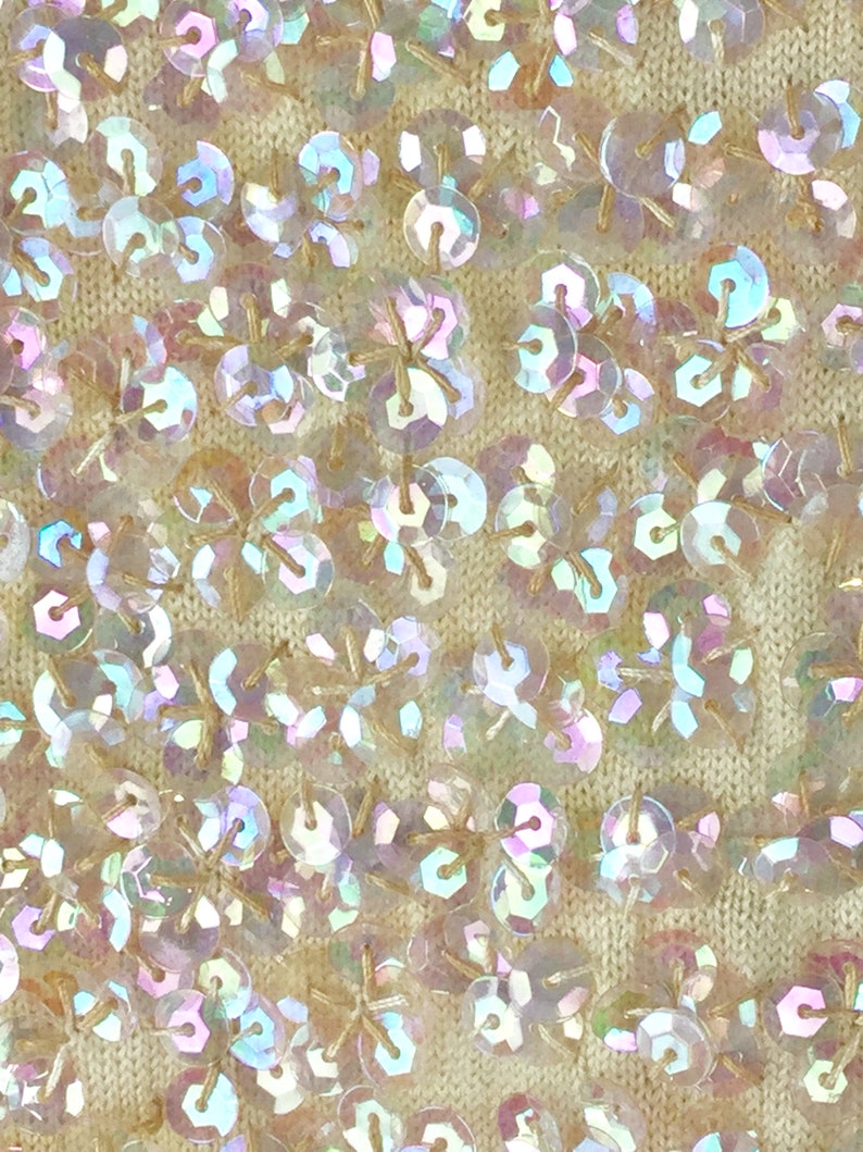 Please Read Full Description Vintage 1960s Top VALENTINA Ltd Beaded Sequined Shell Top Womens Vintage Clothing Size XS-S