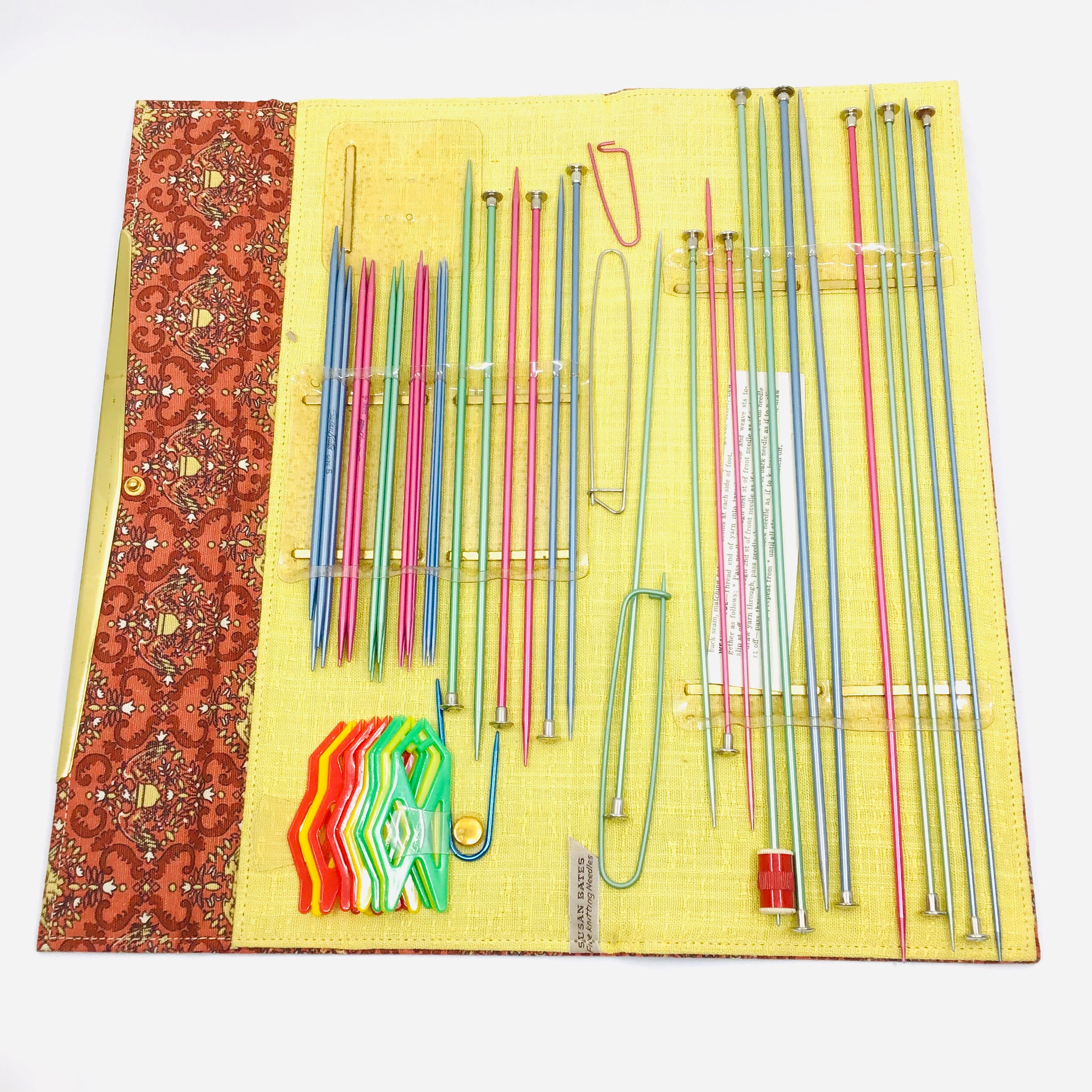 Vintage Susan Bates Fine Knitting Needles Set With Fabric Case Etsy