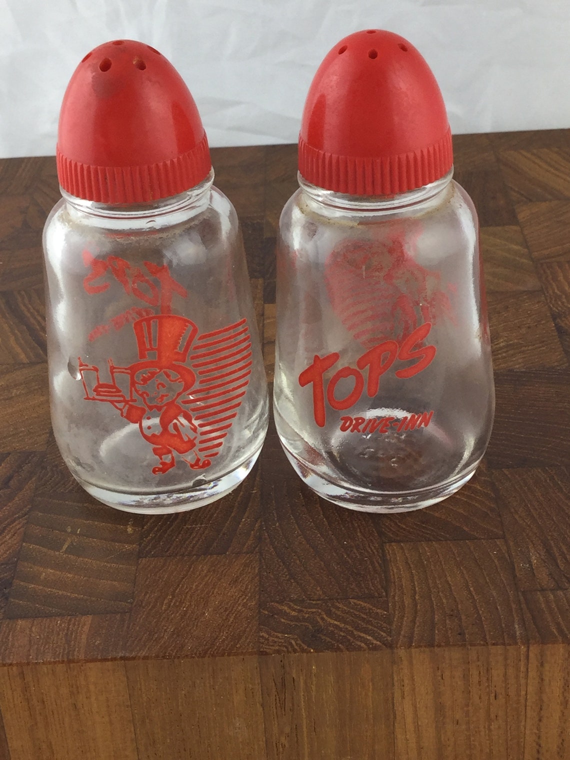 Rare Vintage TOPS DriveINN Restaurant Salt & Pepper Shakers Etsy