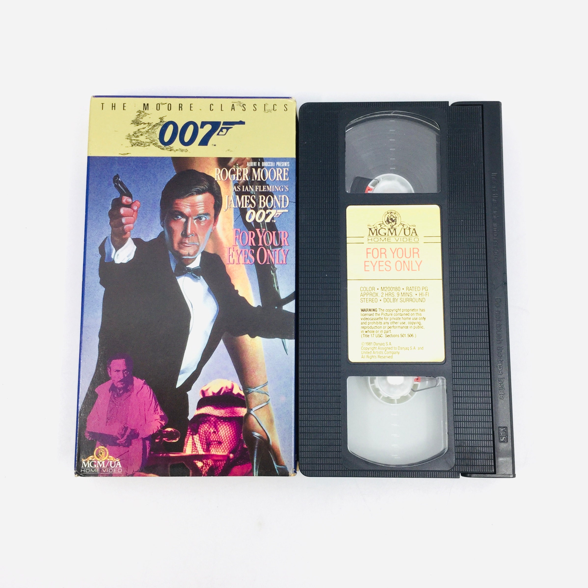 James Bond For Your Eyes Only VHS 007 The Roger Moore Classics | Etsy
