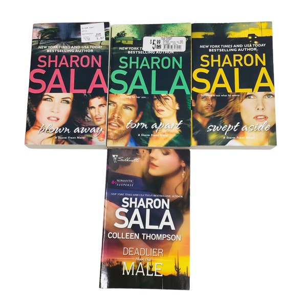 Sharon Sala Storm Front Books Complete 1-3 Blown Away, Torn Away, Swept Aside + Deadlier PB Romantic Suspense