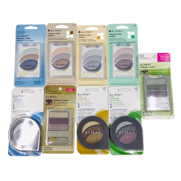 ALMAY i Color Eye Shadow Trio Kits Sealed Discontinued Choose from 9 Different Color Kits Browns Greens Hazels Blues (Please See All Photos)