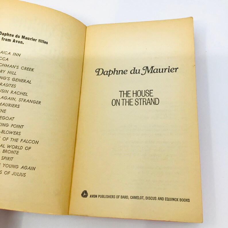 Daphne Du Maurier the House on the Strand 1973 Paperback Book Etsy