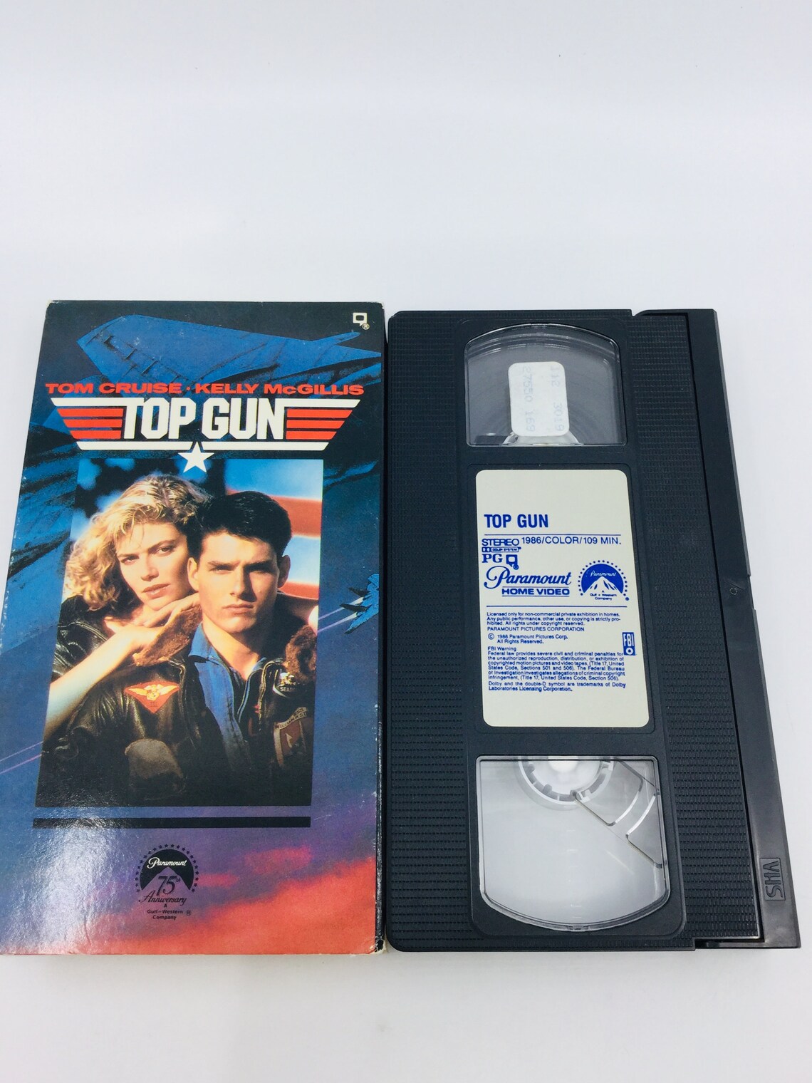 VHS Top Gun Tom Cruise Retro 80s Family Action Original Etsy