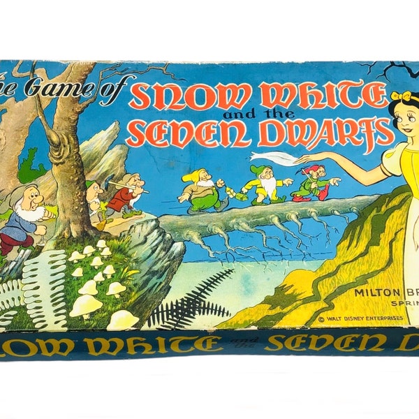 Vintage 1937 Snow White & The Seven Dwarfs Board Game Milton Bradley (Incomplete)
