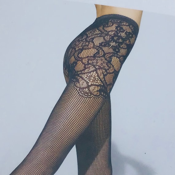 Wolford Jeanne Tights Pantyhose Mocca Size Large Fish… Gem