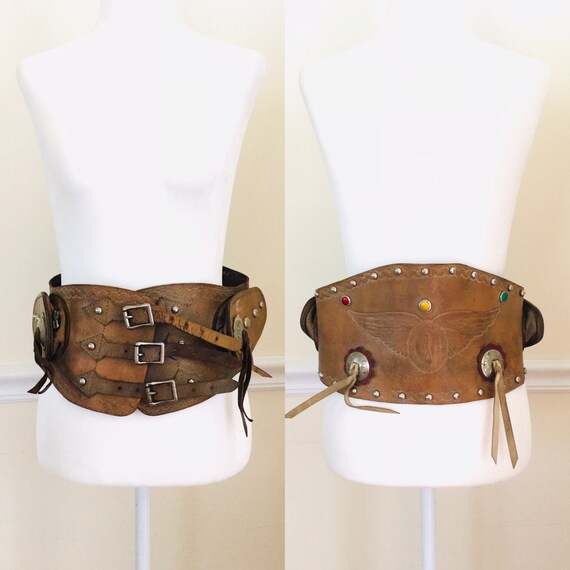 vintage kidney belt brown Gem