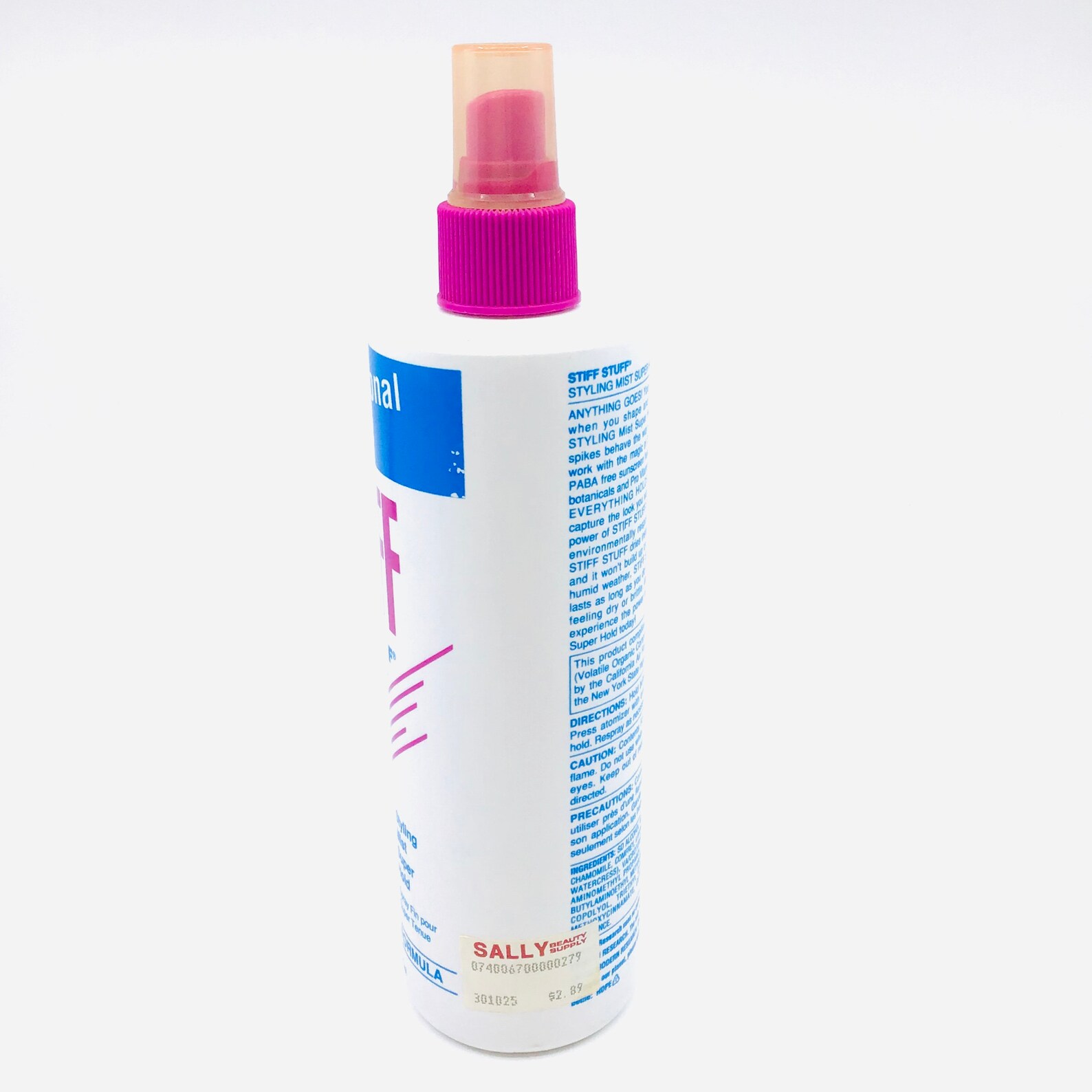 Vintage STIFF STUFF Pump Hairspray 12oz Bottle Half Full 80s Etsy