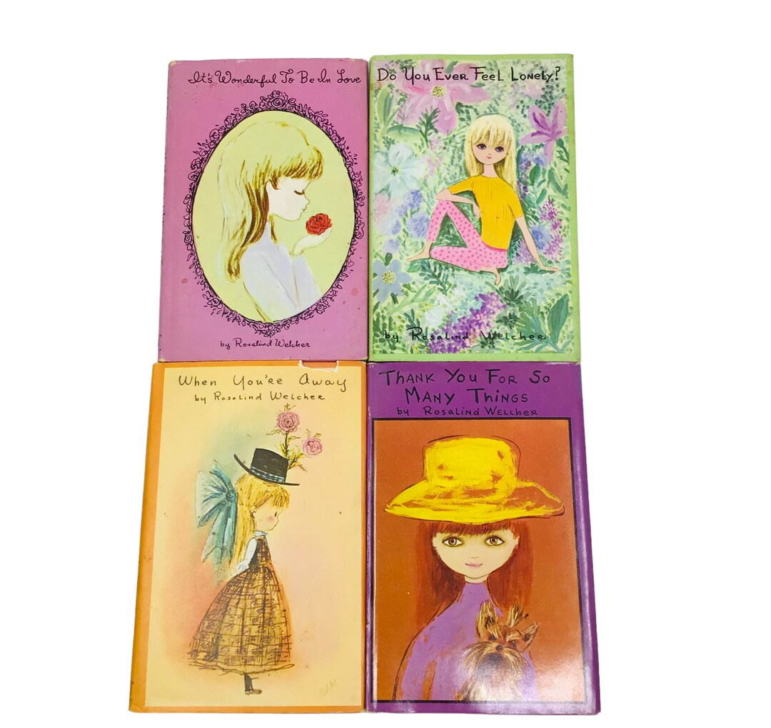 Vintage Rosalind Welcher Book Lot of 4 Small Hardcover DJ Panda Prints 1970s Etsy